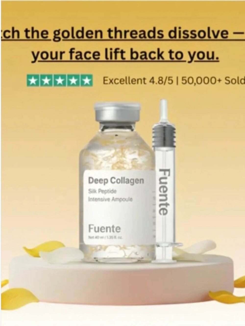 Fuente Silk Peptide Intensive Lifting Ampoule 2 Sealed NIB